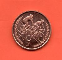 ISLA DE MAN -  2 PENCE 1998 Km901 BICICLETAS - Isle Of Man