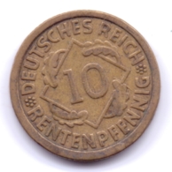 DEUTSCHES REICH 1924 F: 10 Rentenpfennig, KM 33 - 10 Rentenpfennig & 10 Reichspfennig