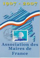 France Carte Maximum 2007 Association Des Maires De France 4077 - 2000-2009