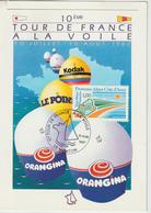 France Carte 1987 Tour De France à La Voile Menton - Gedenkstempel