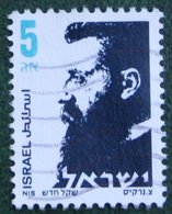 5 Theodor Herzl  1986 Used Gebruikt Oblitere ISRAEL - Gebraucht (ohne Tabs)