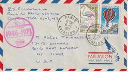 France 25ème Anniversaire Liaison Paris New York 1971 - 1960-.... Lettres & Documents