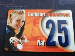 CURACAO NAF 25  BELKAART DUTCHTREAT LADY ON PHONE  EZ TALK  THICK CARD     ** 959** - Antille (Olandesi)