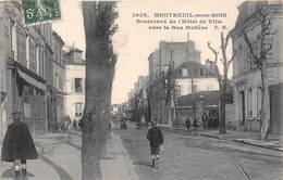 93-MONTREUIL-SOUS-BOIS- BLD DE L'HÔTEL DE VILLE VERS LA RUE MOLIERE - Montreuil