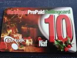 CURACAO NAF 10  CHRISTMAS PREPAID CALLINGCARD (RR)   EZ TALK THICK CARD    ** 967** - Antilles (Neérlandaises)