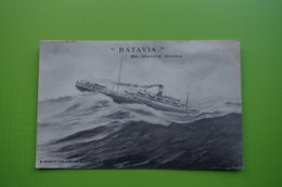 4-973 CPA Ship Navire Marin à Bord Du Batavia ( Polonia ) Dommage De Guerre Allemand Français SOS  1er Sauvetage En Mer - Erste Hilfe