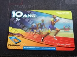 CURACAO NAF10,- CHIPPIE RUNNERS  GSM PREPAID     ** 974** - Antillas (Nerlandesas)