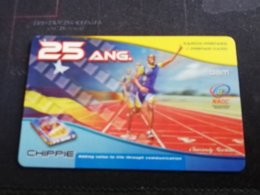 CURACAO NAF25,- CHIPPIE RUNNERS  GSM PREPAID   DIFF BACK SIDE   ** 975** - Antille (Olandesi)