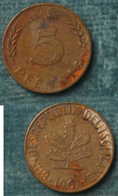 M_p> Germania 5 Pfennig 1967 Zecca G - 5 Pfennig