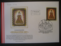 Österreich- Advent Salzburg 30.11.2001 FDC SStp. Christkindlmarkt Am Domplatz - Lettres & Documents