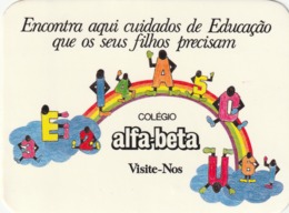 1988 Pocket Calendar Calandrier Calendario Portugal Crainças Children Les Enfants Ninos School Escola Colegio Alfa-beta - Grand Format : 1981-90