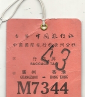 GUANGZHOU A HONG KONG - Baggage Labels & Tags