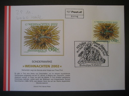 Österreich- Advent Lilienfeld 28.11.2002 FDC SStp. 1175 Jahre Thaur Krippendorf - Cartas & Documentos