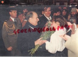 80 - ROYE - VISITE DE FRANCOIS MITTERAND PRESIDENT REPUBLIQUE LE 8 FEVRIER 1985   - SOMME - Roye