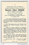 RECOGNE ..-- Mr Gilbert MEUNIER , époux De Mme Louise GENIN , Né à ROSSART En 1913 , Décédé Accident En 1955 . - Libramont-Chevigny