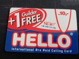 CURACAO NAF 10-  + 1 GUILDER FREE  HELLO NEW CALL NOW TO SAY   ** 998** - Antille (Olandesi)