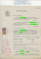 TIMBRES FISCAUX MIXTE FRANCE/ MONACO 1957 Serie Unifiee N°12 50F  Orange SUR PAPIER TIMBRE FRANCED242 180F 1956 - Steuermarken