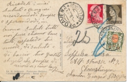 46 Portomarke Auf Ansichtskarte Aus Pedavena Italien Nach KREUZLINGEN Thurgau - Postage Due