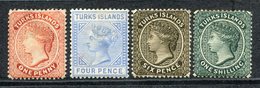 Turks Et Caïques - Occupation Britannique - N° 17 à 20 * - Neuf Sans Gomme - RARE - Turcas Y Caicos