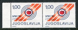 YUGOSLAVIA 1981 SPET '81 European Shooting Championship Tax Stamp, Marginal Pair With Variety MNH / ** - Wohlfahrtsmarken