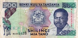 TANZANIA 500 SHILINGI 1993 P-26c  Circ - Tanzanie