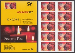 !a! GERMANY 2016 Mi. 3270 MNH BOOKLET(10) (self-adhesive) -Christmas Bauble - 2011-2020