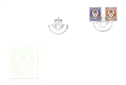 Norway 2002 Posthorn 5 Kr And 9 Kr. Mi 1415-1416. FDC - Covers & Documents