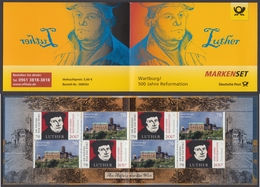 !a! GERMANY 2017 Mi. 3300+3310 (4 Each) MNH BOOKLET(8) -Martin Luther/Wartburg, Eisenach - 2011-2020