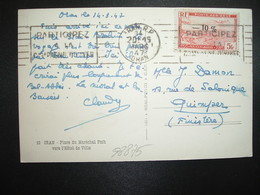 CP ORAN PLACE DU MARECHAL FOCH TP AVION 5F Surch. -10% OBL.MEC.14 MARS 47 ORAN RP - Lettres & Documents