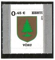 Estonia 2014 . COA Of Voru City. 1v: 0.45, S/adh.  Michel # 787 - Estland