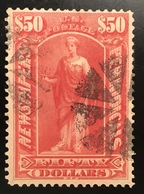 US Scott PR124 RARE USED 1895-97 Newspaper And Periodical Stamps WITH WMK 50 Dollar (USA Timbres Pour Journaux - Periódicos & Gacetas