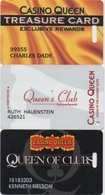 Lot De 3 Cartes : Casino Queen - Cartes De Casino