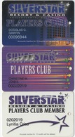 Lot De 3 Cartes : Silverstar Resort & Casino : Philadelphia MS - Carte Di Casinò