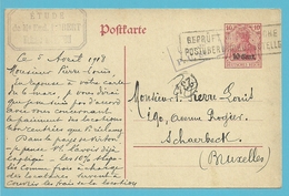 Entier Verzonden Van Notaire A ARLON , Ontwaard Met Stempel GEPRUFT MILITARISCHE POSTUBERWACHUNGSTELLE - OC26/37 Territoire Des Etapes