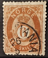 NORWAY 1872/75 - Canceled - Sc# 20 - 6sk - Used Stamps