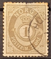 NORWAY 1877/78 - Canceled - Sc# 22 - 1o - Used Stamps