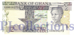 GHANA 2 CEDI 1979 PICK 18a UNC - Ghana