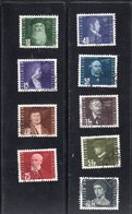 Liechtenstein Année 1948 PA N°24,25,26,27,28,29,30,32,33 Oblitérés. - Poste Aérienne