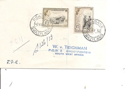 Swaziland ( Lettre De 1956 De Mbabane Vers L'Afrique Du Sud-Ouest à Voir) - Swasiland (...-1967)