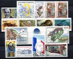 RC 16404 ST PIERRE ET MIQUELON COTE 34,30€ - 1995 ANNÉE COMPLETE SOIT 15 TIMBRES N° 609 / 623 NEUF ** MNH TB - Ungebraucht