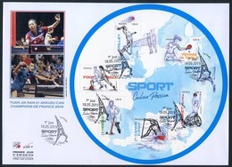 FRANCE 2019 - FDC Sport Passion - Signé - Tirage 41 Exemplaires - Tennis Table Volley Basket Football Hockey - AFCTT - Table Tennis