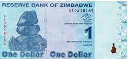 ZIMBABWE 1 DOLLAR 2009 P-92 UNC PREFIX  AA - Simbabwe