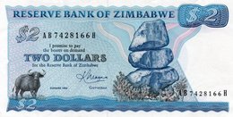 ZIMBABWE 2 DOLLARS 1983 P-1b   AUNC+ - Zimbabwe