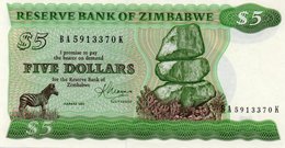 ZIMBABWE 5 DOLLARS 1983 P-2c  UNC - Simbabwe