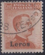 Italia Colonie Egeo Lero Leros 1917 SaN°9 (o) Vedere Scansione - Ägäis (Lero)