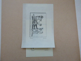 Ensemble De 2 Ex-libris Illustré Fin XIXème - HENRI LENSEIGNE - Bookplates