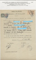 TIMBRES FISCAUX DE FRANCE  USAGE MIXTE FRANCE/MONACO  1947 - Fiscali