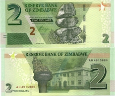 ZIMBABWE       2 Dollars       P-New       2019       UNC - Zimbabwe