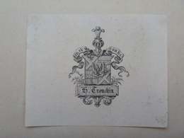 Ex-libris Héraldique Illustré XIXème - SUISSE - Genève - HENRY TRONCHIN - Bookplates