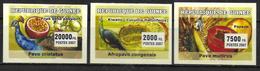 GUINEE   N° 2921/23 * * NON DENTELE  Oiseaux Paons Fruits - Paons